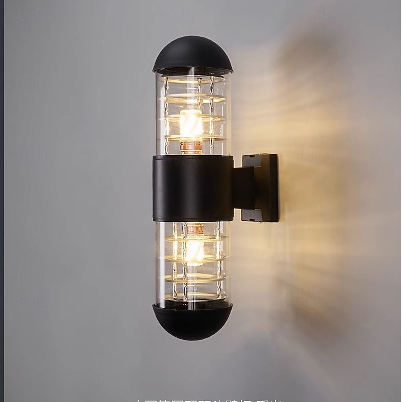 LED Wall Sconce Lighting Fixture Antique Wall Sconce Lantern External Waterproof IP65 Rustproof Aluminum Glass Lantern Wall Lamp Lantern Courtyard Garden Balcony Villa Decorative Lights 110-240V3