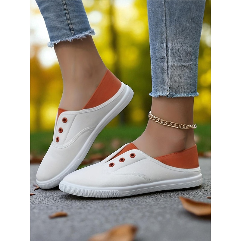 Women's Slip-On Canvas Shoes – Lightweight Shoes for Daily Casual Looks, Errands and Fall Adventures4