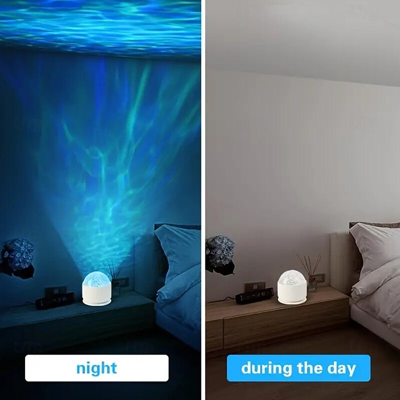 Northern 3D Projector Light Aurora Night Light Projector 16 Colors Galaxy Lamp Ocean Wave Ceiling Projector Mood Ambient Lighting for Bedroom Party Kids Room Toddler Girl Gift2