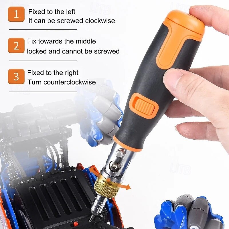 Ratcheting Screwdriver Set Ten in One Portable Multi Angle Reversible Ratchet Screwdriver Kit with Phillips Slotted and Torx Bits Compact Hand Tool for Home Repair2