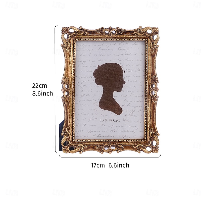 Vintage Vine Wreath Resin Photo Frame, European-Style Decorative Picture Frame with Elegant Floral Pattern and Hand-Painted Finish, Ideal for Home Decor, Photo Display, and Photography Props3