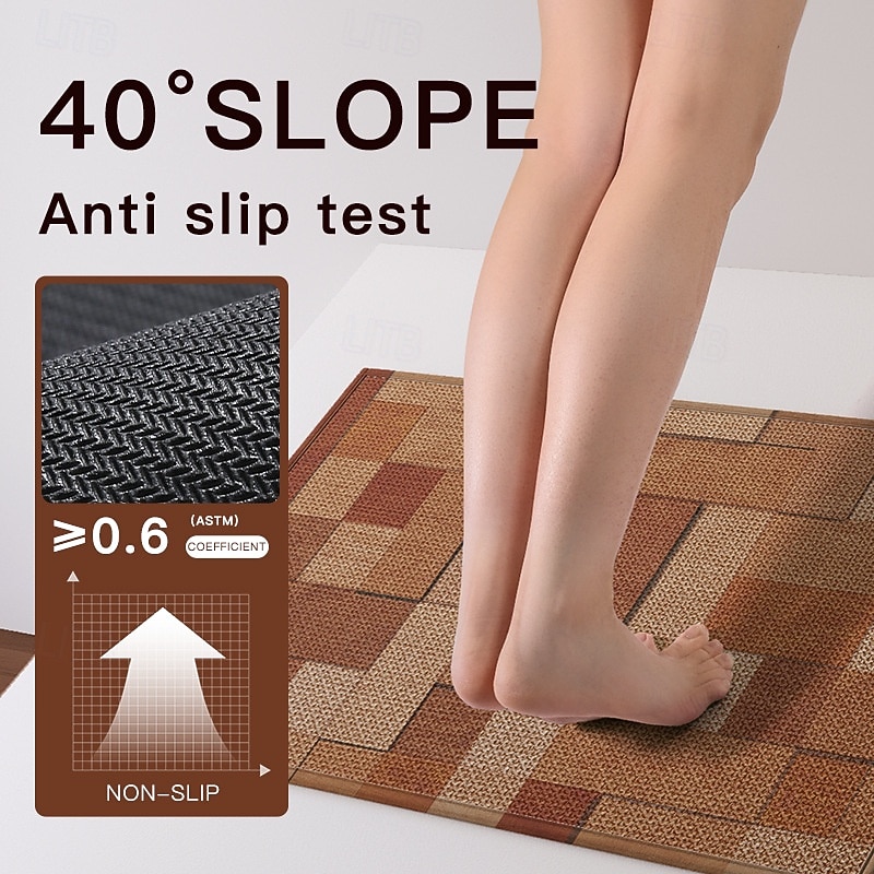 Bath Mat Absorbent Quick Dry Rug Non Slip Thick Bathroom Door Mat for Toilet Entryway Anti Fall Durable Washable Carpet for Indoor Floor Use4