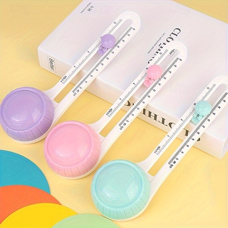 1pc Randomly Issued Adjustable Compass Card Paper Craft Origami Paper Cutting Manual Circle Cutter4