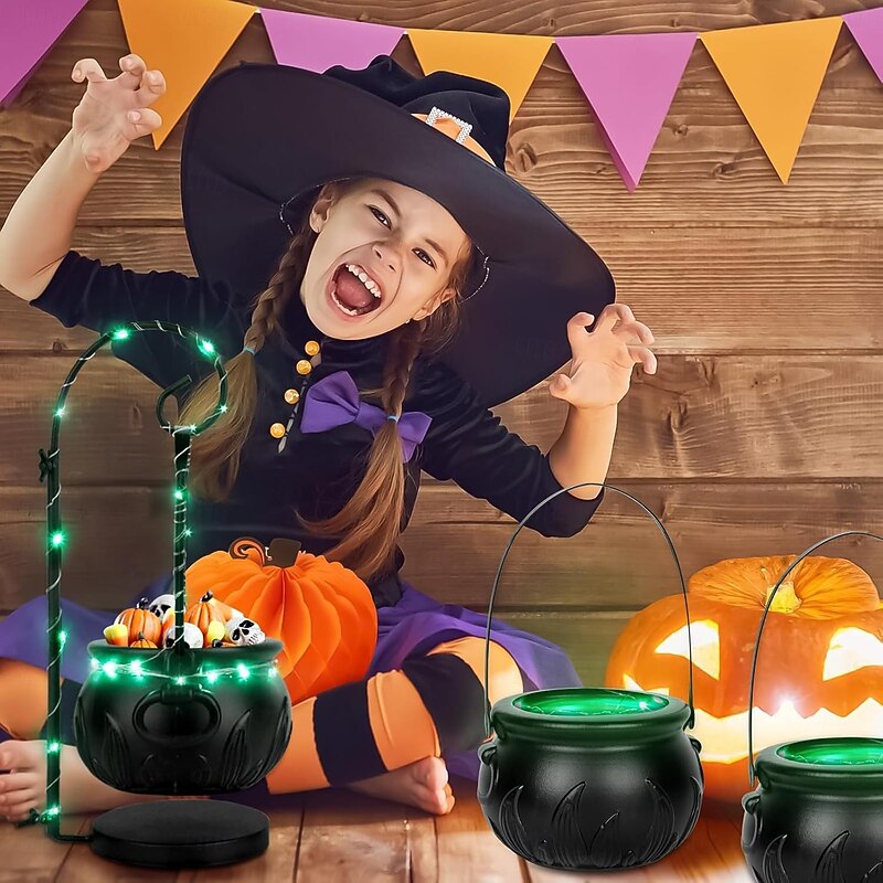 String Light Indoor Outdoor Home Witch Cauldron Candy Serving Bowl Home & Garden Holiday & Seasonal Decor4