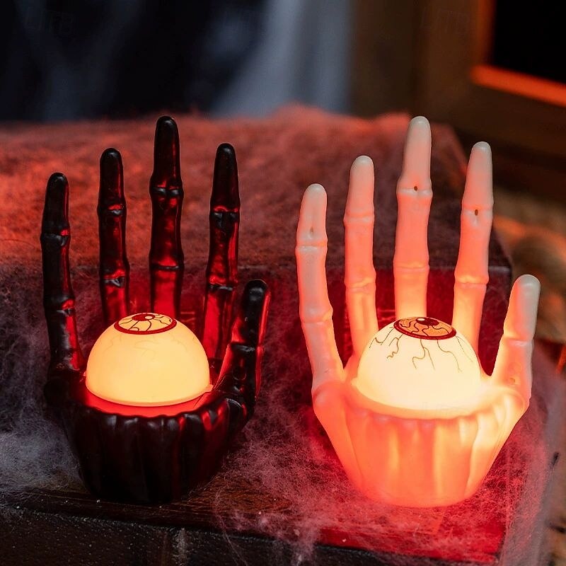 4 PCS Halloween Skeleton Ghost Hand Candle Light LED Pumpkin Light Holiday Decoration Halloween Party Scene Arrangement Atmosphere Decoration4