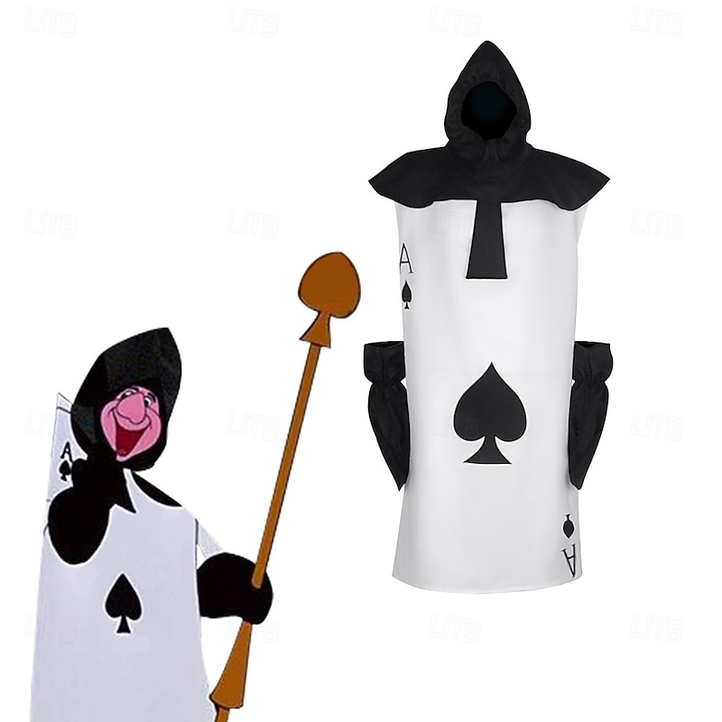 Alice in Wonderland Fairy Tale Playing Card Soldiers Cosplay Costume Onesie Costume Storybook Characters Cosplay Movie Cosplay for Men's Women's Boys' Kid's Adults' Halloween Carnival World Book Day3