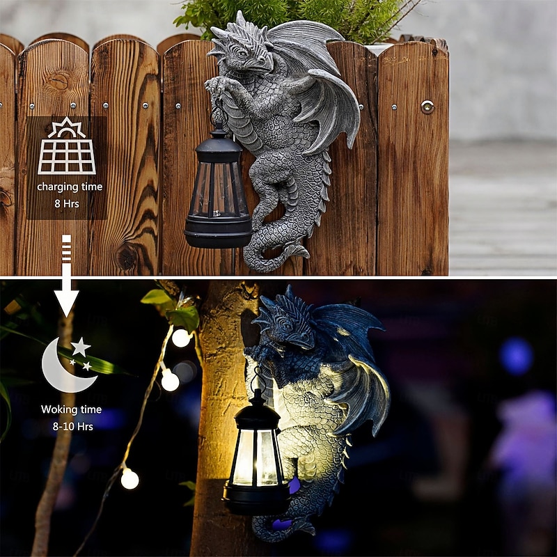 Solar Lanterns Dinosaur Lights Sloth Lights Squirrel Lights Outdoor Courtyard Decorations Garden Animal Lanterns Wall Mounted Night Lights  1PC4