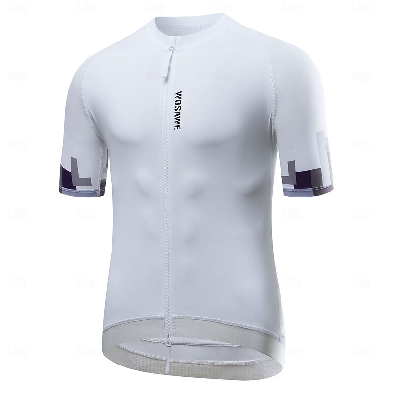 WOSAWE Spring Summer Men's Cycling Short Sleeve Printed Top Road Bike Quick Dry Breathable Cycling Jersey Short Sleeve BD2713