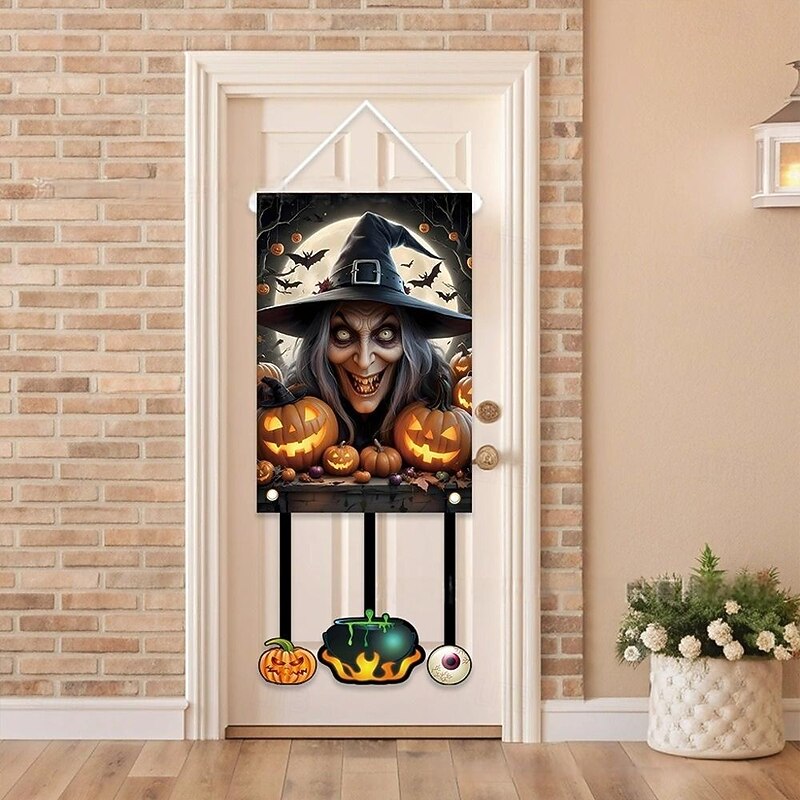 Halloween Flag Ghost Pattern Flag - Creative Holiday Garden Flags for Outside, Small Garden Flags for Halloween3