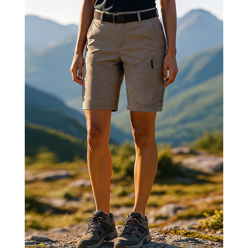 Women's Convertible Zip Off Pants Hiking Pants Trousers Hiking Rain Pants Waterproof pants Outdoor Regular Fit Waterproof Windproof Bottoms Pocket Army Green Blue Camping / Hiking Hunting Traveling S3