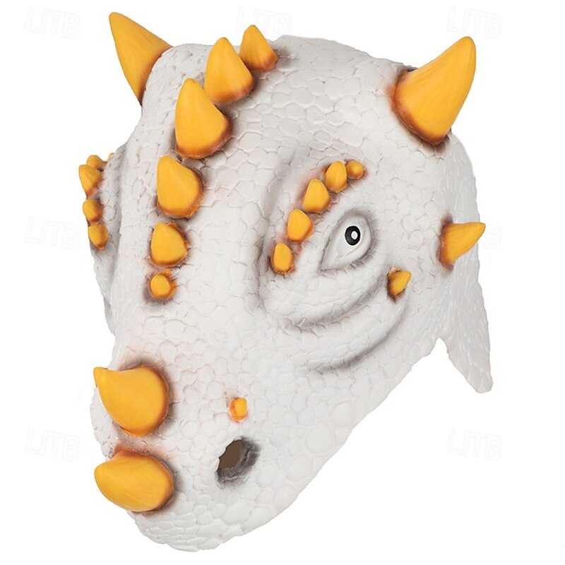 Halloween Dinosaur Mask for Adults, Realistic Scary Costumes Latex Face Mask, Full Head Prehistoric Reptile Mask for Cosplay, Parties, and Dinosaur-Themed Events4