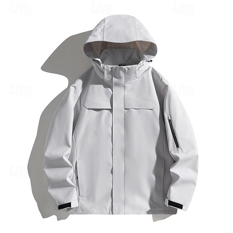 Men's Windbreaker Softshell Jacket Hiking Jacket Outdoor Waterproof Windproof Hiking Outfits Hiking Clothes Spring Autumn / Fall Top Camping / Hiking / Caving Running Solid Color Black Army Green Blue