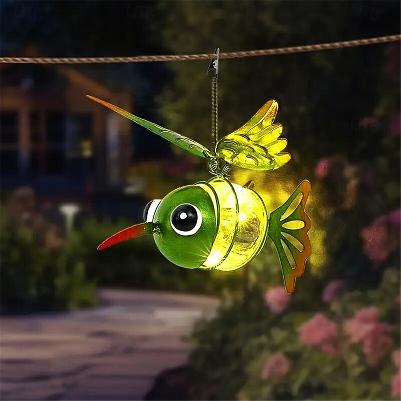 LED Cute Statue Ornament Lamp Painted Iron Art Crafts Light Simulation Animal Solar Light Yard Balcony Porch Garden Decoration 1PC4