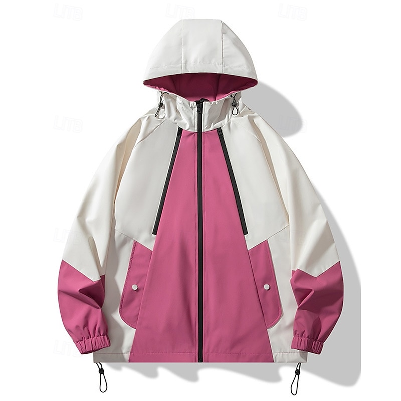 Men's Outdoor Jacket Softshell Jacket Hiking Jacket Outdoor Waterproof Windproof Hiking Outfits Hiking Clothes Spring Autumn / Fall Top Camping / Hiking / Caving Running Patchwork Dark Grey Yellow4