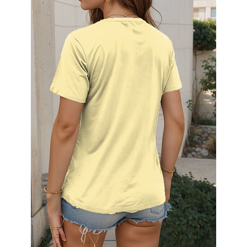 Women's T Shirt Graphic Animal Cat Vintage Stylish Classic Short Sleeve Crew Neck Regular Tops Daily Weekend Print Pink Blue Purple Green Summer Spring2