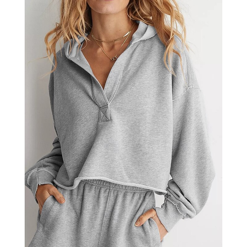 Women's Hoodie Sweatshirt Running Top Short Long Sleeve Top Athleisure V Neck Solid Colored Sun Protection Windproof Gym Outdoor Running Sportswear Activewear Black Pink Dark Gray4