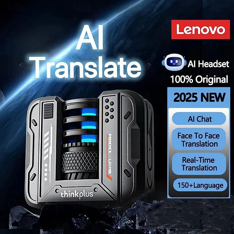 New Lenovo LP49 AI TWS Bluetooth V5.4 Earphones AI Translation With Multiple Languages Headphones Surround Sound Effect Earbuds4