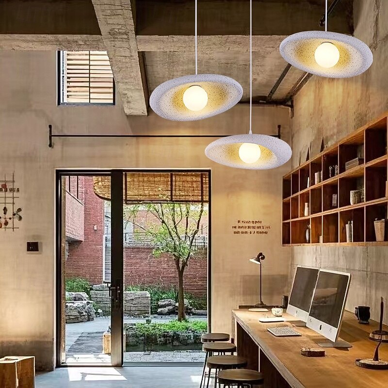 Polystyrene Plastic Pendant Light, Modern 1 Light LED, 15.5cm Height, Warm White/White Light, G9, Adjustable Chain3