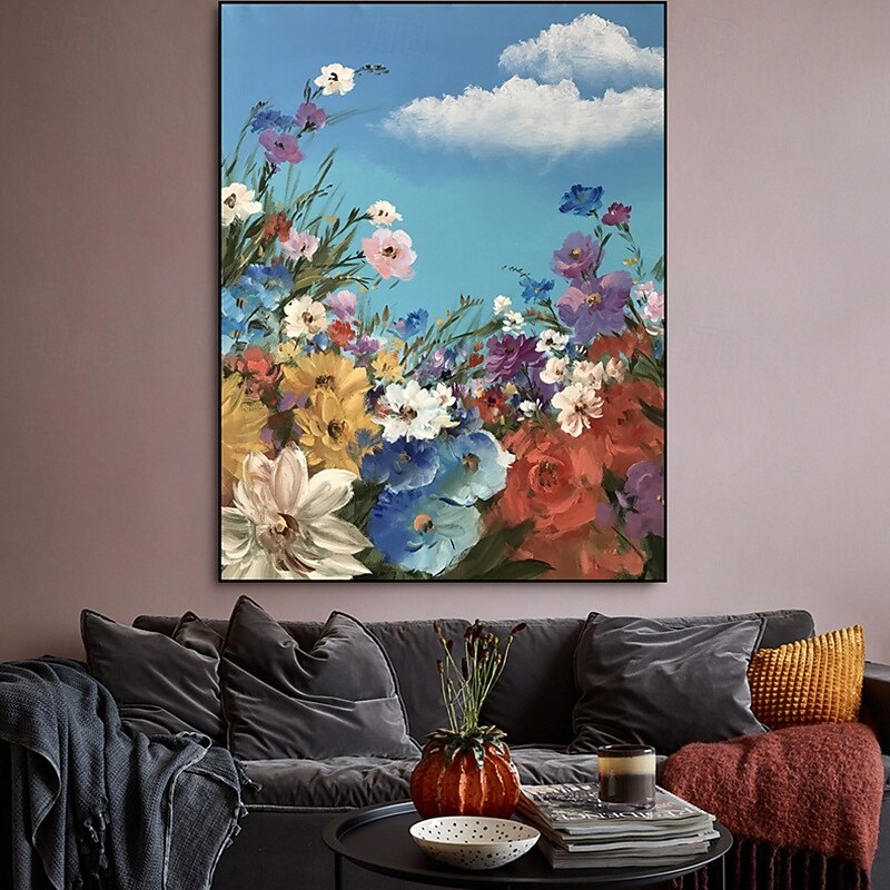 Handmade Oil Painting Canvas Wall Art Decoration Modern Spring Healing Department Flower Scenery for Home Decor Rolled Frameless Unstretched Painting4