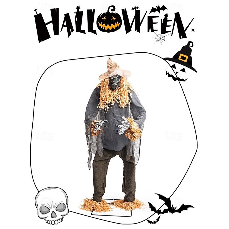New Halloween Haunted House Cross Border Large Outdoor Amusement Park Electric Induction Ornament Devil Tree Scarecrow Zombie3