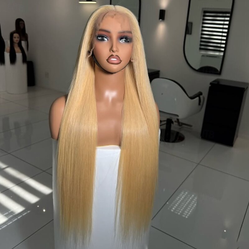 Human Hair 5x5 Closure 13x4 Lace Front Wig Free Part Vietnamese Hair Straight Blonde Wig 150% 180% Density with Baby Hair Natural Hairline 100% Virgin Glueless Pre-Plucked For Women Long Human Hair2