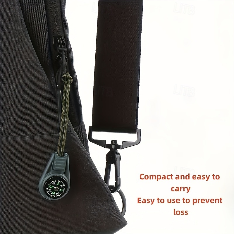 6pcs Mini Waterproof Compasses with Adjustable Lanyards - 10 Color Options Durable Design for Hiking Camping Exploration - Ideal Outdoor Gift for Adventurers Camping Gear  Sleek Compass Design2