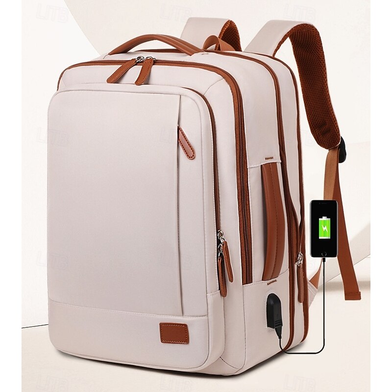 Men's Modern Laptop Backpack with USB Charging Port – Stylish Business and Travel Bag with Large Capacity for Work and University Use