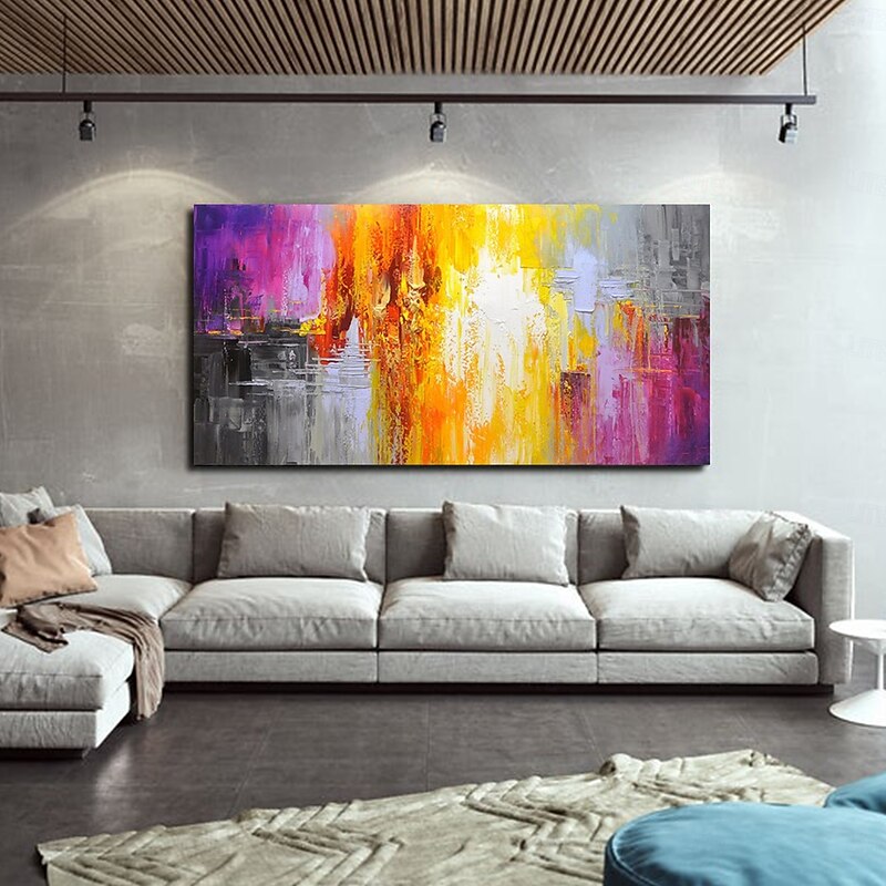 Oil Painting Hand-painted Wall Art Abstract Knife Painting Sea View Home Decoration Decoration Scroll Canvas Frameless Unstret2