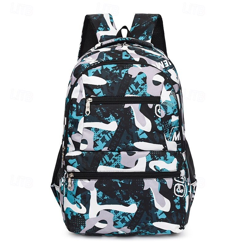 Boys' Blue Camouflage Backpack – Lightweight School Bag for Middle & High School Students, Back to School Ready3