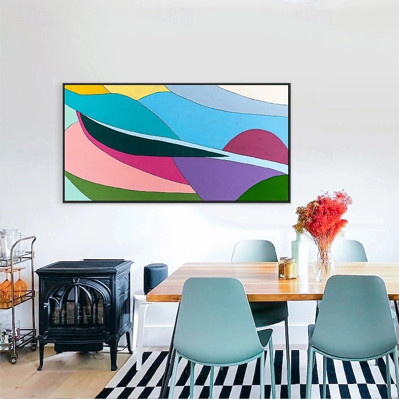 Colorful  Oil Painting handmade Textured Canvas Art Hand painted Colorful Abstract Art Scene Painting Modern oil painting for Living Room bedroom Wall Decoration3