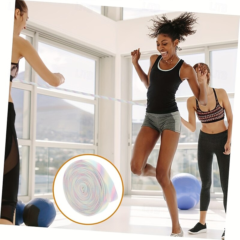 1pc Vibrant Multi-Color Jump Rope 118.11 Long Elastic Long Jump Rope for Fitness and Exercise Ideal for Family Parties and Workouts Exercise EquipmentVibrant Jump RopePolyester Fiber Rope Jump4
