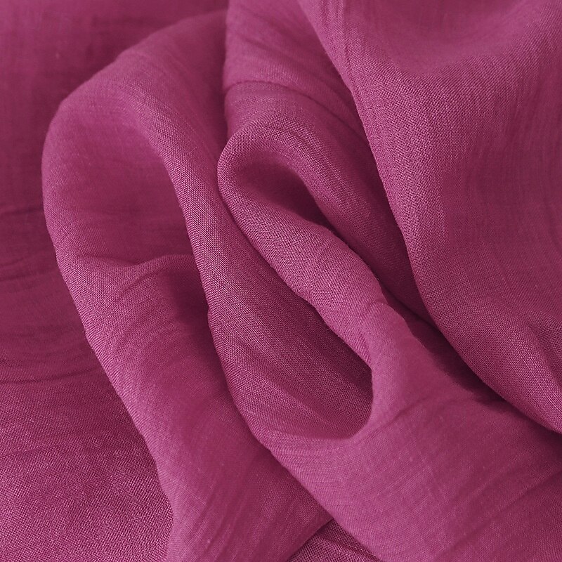 Women's Boho Shirt Blouse Solid Color Bohemia Cute Daily Half Sleeve Puff Sleeve Crew Neck Crop Tops Daily Fuchsia Summer4