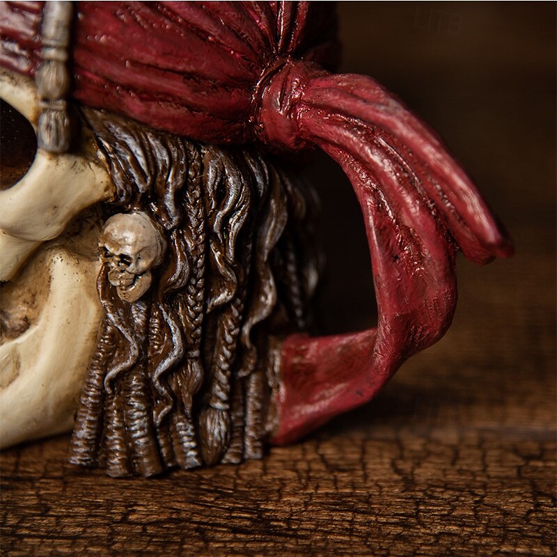 Halloween Pirate Skull Mug, Gothic Skeleton Beer Stein, Creative Bar Drinkware, Unique Skull Cup for Party, Home or Office Decor3