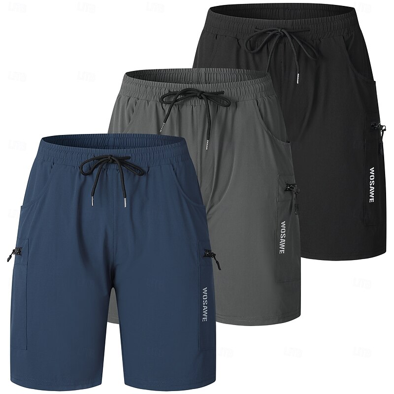 WOSAWE Summer Road Bike Speed Mountain Shorts Multifunctional Pocket Cycling Shorts Breathable Quick Dry Cycling Jersey BD129