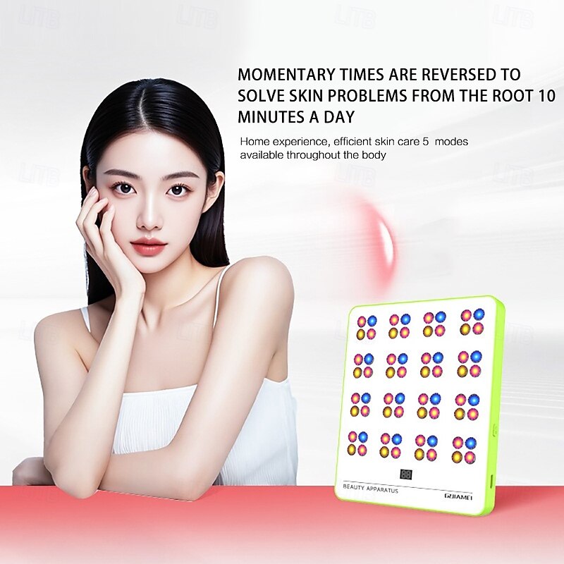 Wireless LED Light Therapy Panel Professional Photon LED Therapy for Face & Body 7-Day Glowing Results Home Spa4