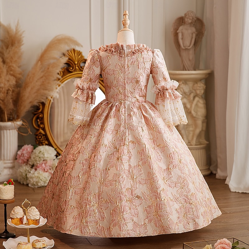 Steampunk Princess Fancy Maxi Party Costume Accessories Bell Sleeve Ballet Dancer Belle Bow Retro Ball Gown Point Fancy Dress Girls' Royal Christmas Halloween Carnival Masquerade Wedding Party4