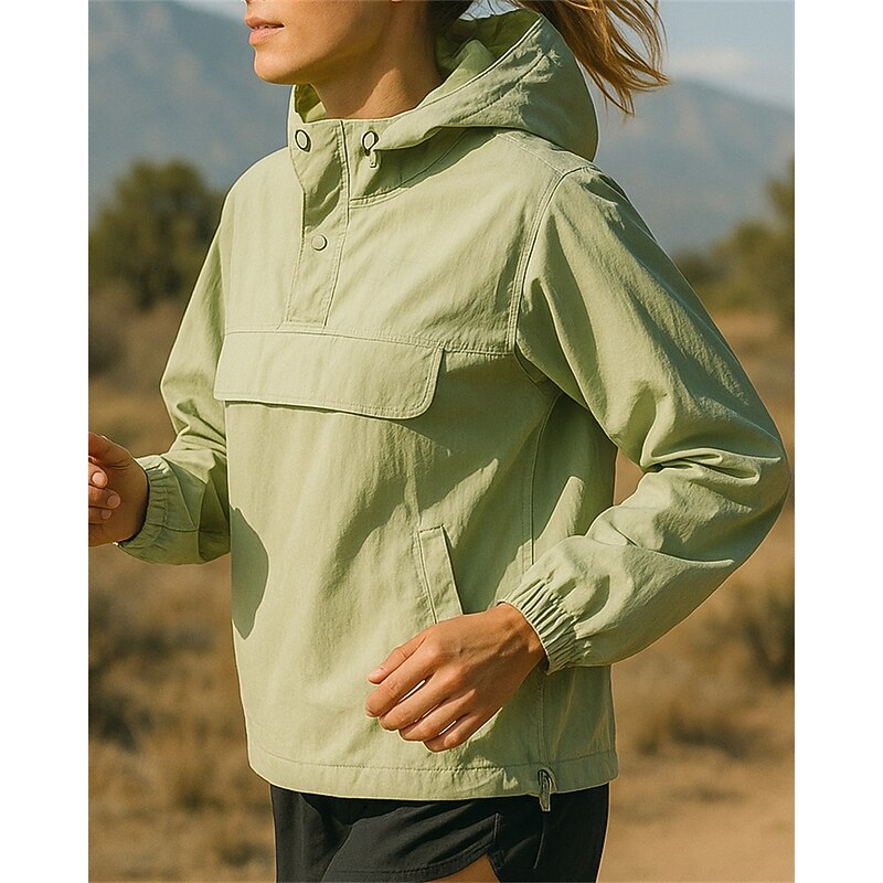 Women's Workout Shirt Running Top Drawstring Hooded Long Sleeve Top Fall Solid Colored UPF 50 Quick Dry Lightweight Moisture Wicking Fishing Hiking Running Sportswear Activewear Black White Green3