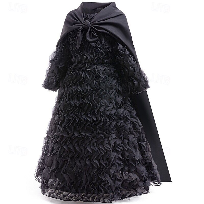 Fairy Tale Witch Elphaba Dress Tulle Dresses Storybook Characters Gothic Movie Cosplay for Girls' Kid's Halloween Carnival World Book Day Performance Educational Dress Up School Event Dress Up2