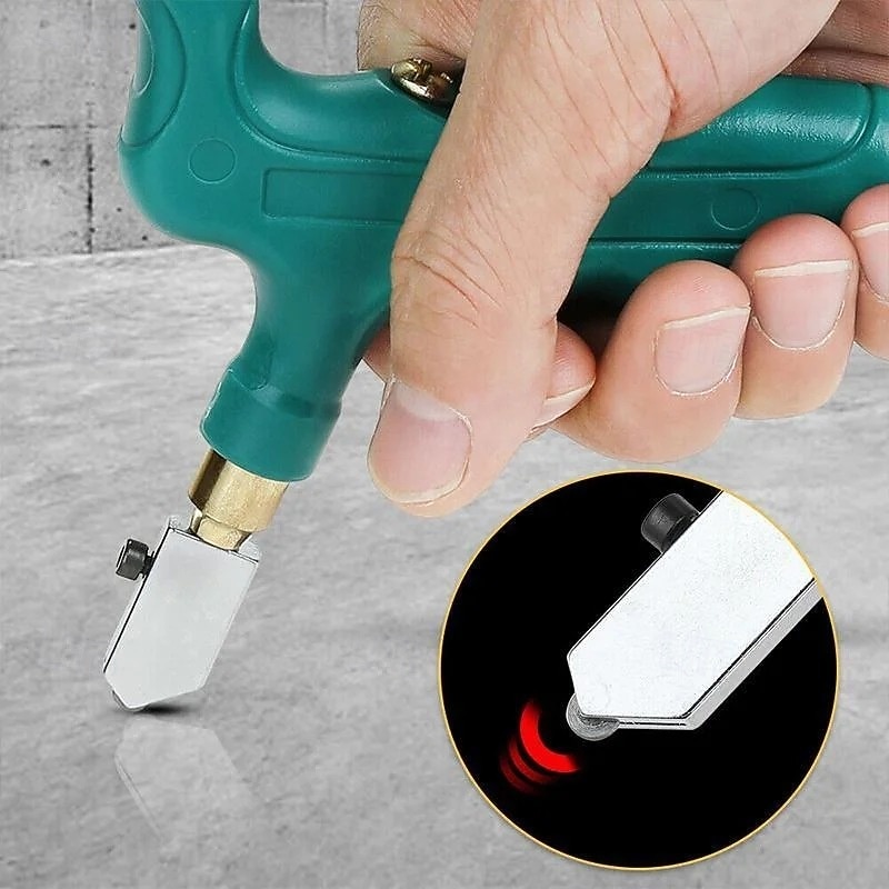 Glass Tile Cutter Tool Kit Handheld Diamond Glass Cutting Knife for Thick Glass Ceramic Tiles Portable Manual Tile Scorer DIY Craft Cutting Tool3