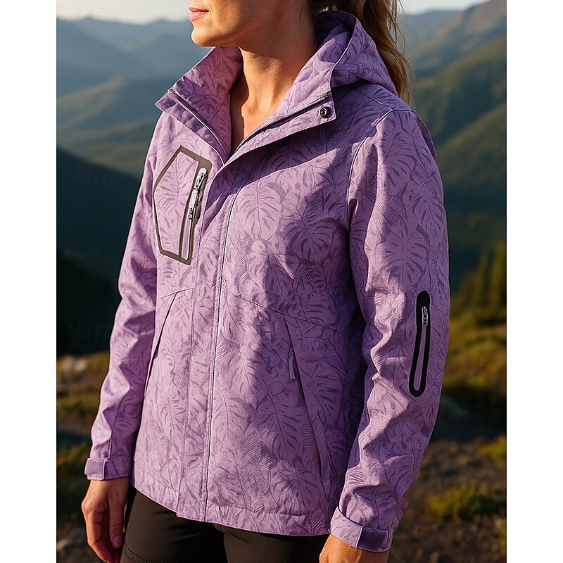 Women's Softshell Jacket Hiking Jacket Hardshell Jacket Outdoor Waterproof Windproof Hiking Outfits Hiking Clothes Spring Autumn / Fall Top Hunting Camping / Hiking / Caving Traveling Black White Pink3
