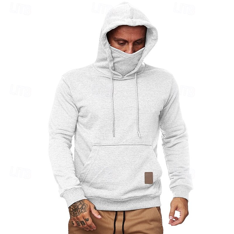 Men's Hoodie Pullover Hoodie Sweatshirt Fleece Hoodie Black White Burgundy Navy Blue Light Grey Hooded Plain Patchwork Sports & Outdoor Casual Daily Streetwear Cool Sportswear All Seasons Clothing2