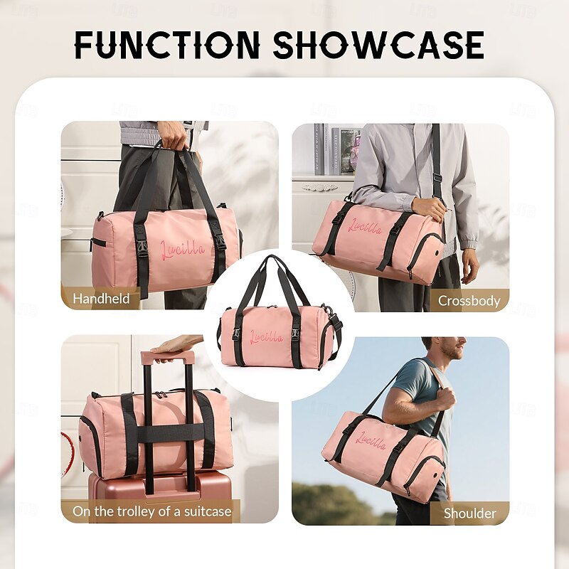 Personalized Name Travel Duffle Bag Custom Gift, Multi-Functional Shoulder and Hand Carry Bag, Large Capacity Organizer for Gym, Hiking, Business, Perfect Gift for Family and Friends3