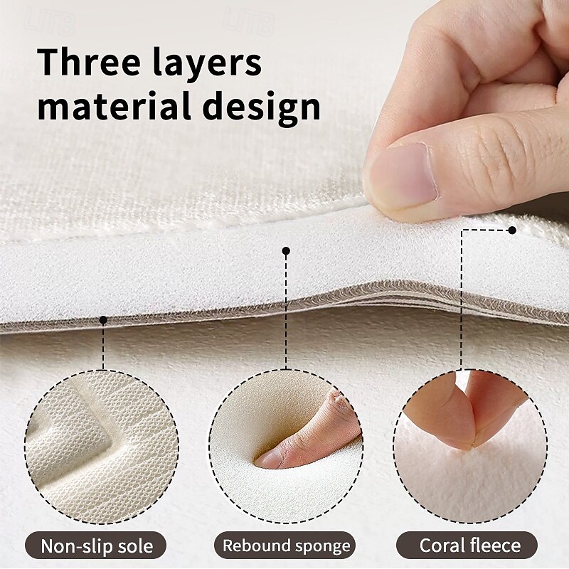 Bathroom Rug Absorbent Quick Dry Mat Non Slip Thickened Door Carpet for Shower Room Home Toilet Soft Durable Washable Anti Dirt Floor Pad3