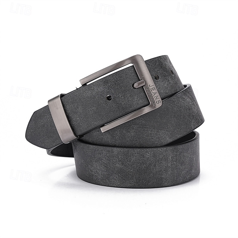 Men's Belt Waist Belt Black Camel PU Leather Alloy Durable Adjustable Plain Outdoor Daily4