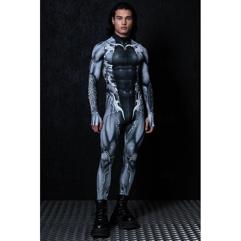 muscle Bodysuit Full Body Catsuit Scary Costume Men's Women's Boys' Kid's Adults' Performance Party Club Halloween Carnival Day of the Dead Easy2