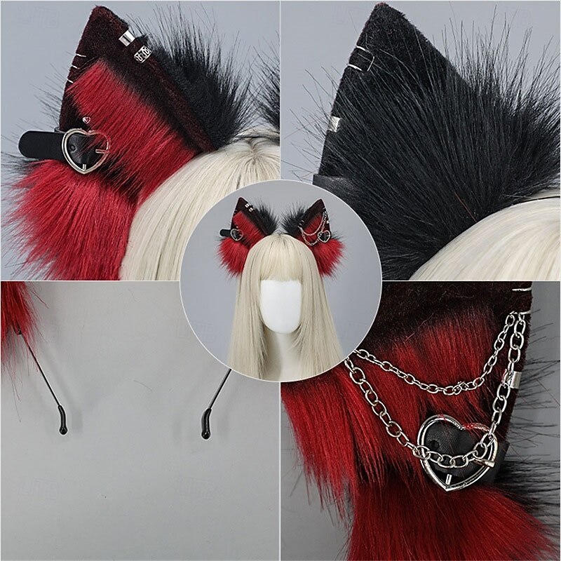 Handmade Fox Ears Headband – Furry Animal Ears for Cosplay, Halloween, Party, Convention, and Role Play Costume Accessories3