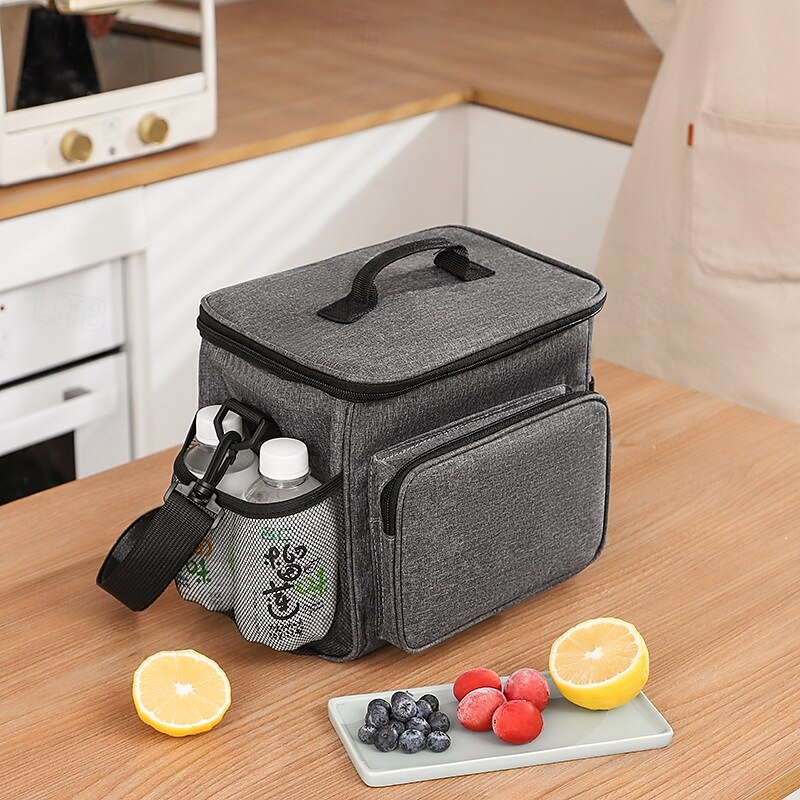 Lunch Bag for Women and Men for Back to School Office Picnic Hiking Beach Large Capacity Oxford Cloth Outdoor Insulated Cooler Bag Crossbody Lunch Tote Fresh Keeping Picnic Carrier4