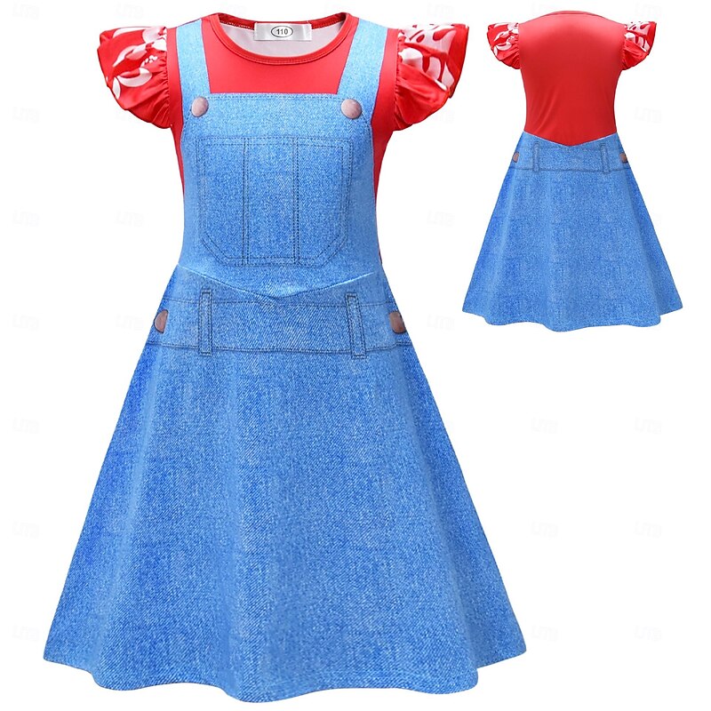 Lilo Dress Cosplay Costume Adventure Movie Cosplay Movie Cosplay for Girls' Kid's Halloween Carnival World Book Day Performance Educational Dress Up School Event Dress Up