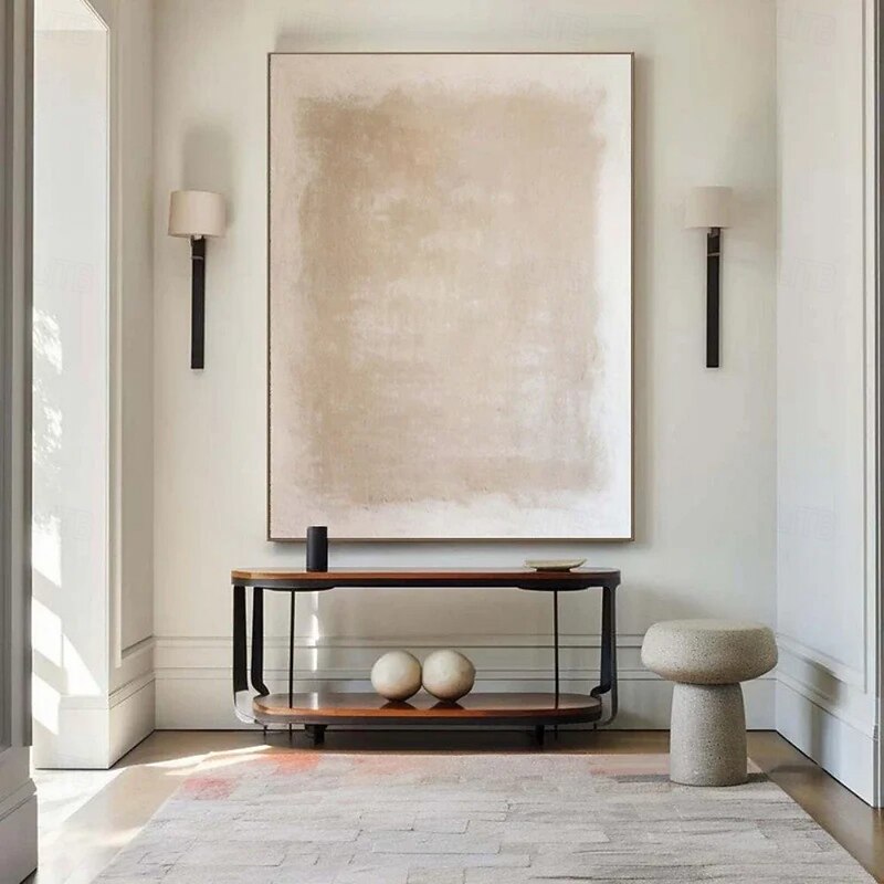 Handmade Oil Painting Canvas Wall Art Decoration Wabi-Sabi Style Simple Abstract for Home Decor Stretched Frame Hanging Painting/Rolled Frameless Unstretched Painting2