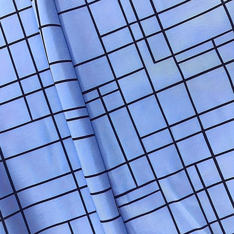 Men's Geometric Grid / Plaid Dress Pants Trousers Suit Pants Mid Waist Business Casual Formal Dailywear Slim Fit Pants with Pockets Spring Fall 3D Print Blue2